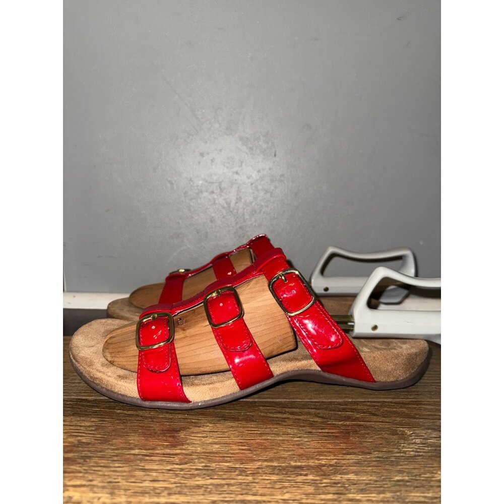 Vionic Misa Red Patent Leather Triple Strap Adjus… - image 5